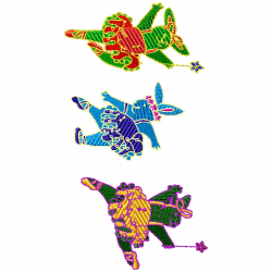 Rabbits Embroidery Design 9 Rabbits Embroidery Design 9